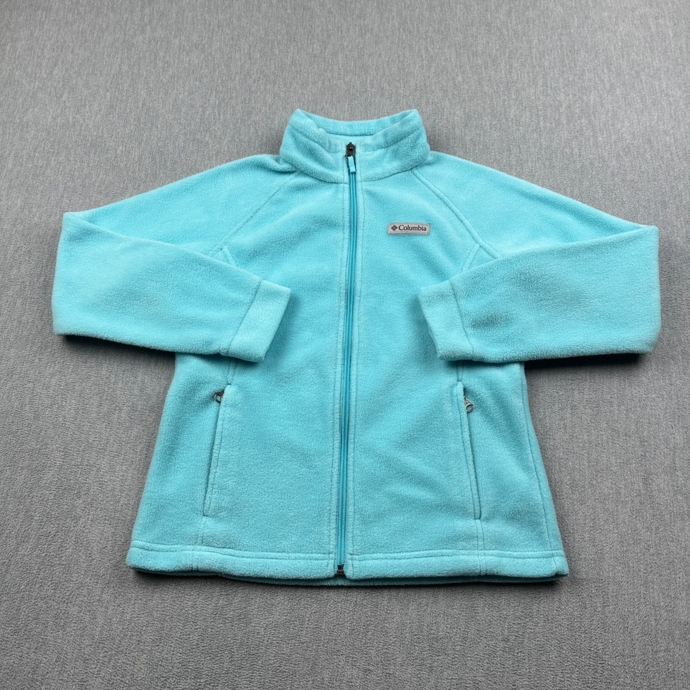 Columbia Jacket Girls Medium 10/12 Blue Benton Springs Fleece Full Zip Outerwear